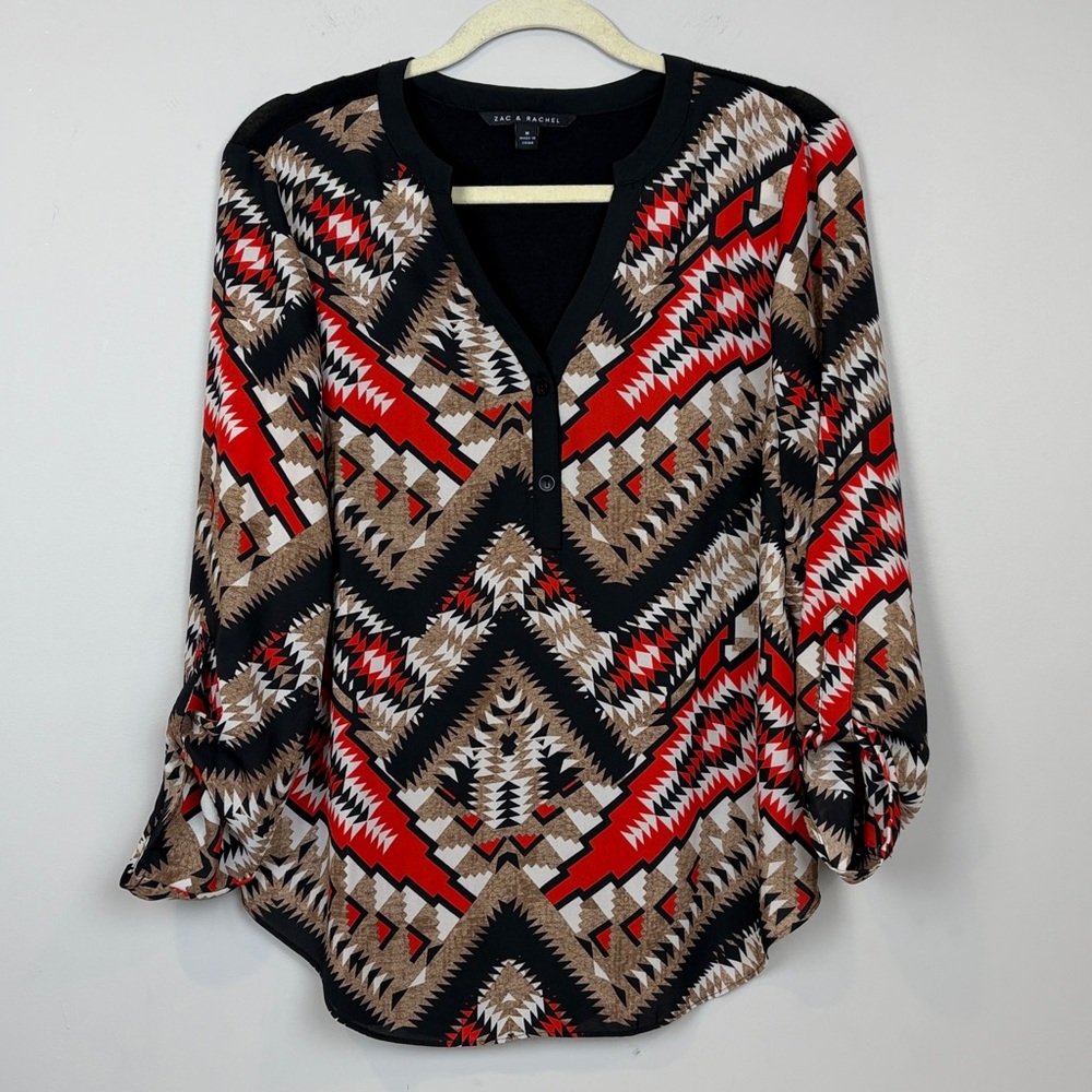 Zac & Rachel Boho print blouse / size M‎